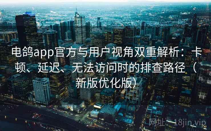 电鸽app官方与用户视角双重解析：卡顿、延迟、无法访问时的排查路径（新版优化版）
