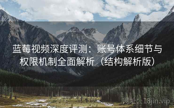 蓝莓视频深度评测：账号体系细节与权限机制全面解析（结构解析版）