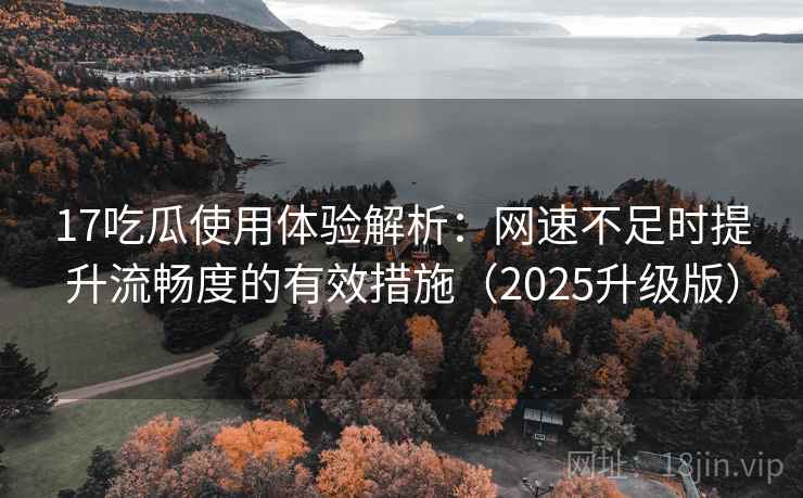 17吃瓜使用体验解析：网速不足时提升流畅度的有效措施（2025升级版）