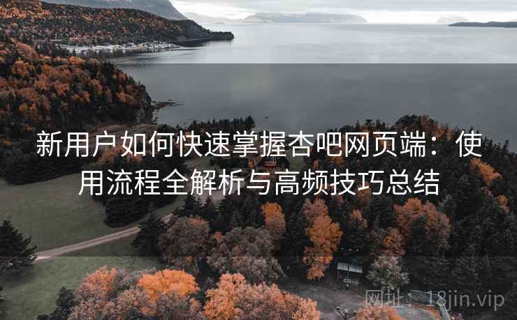 新用户如何快速掌握杏吧网页端：使用流程全解析与高频技巧总结