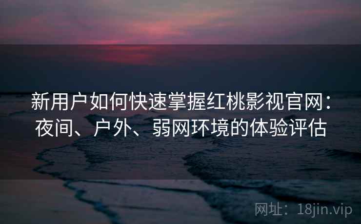 新用户如何快速掌握红桃影视官网：夜间、户外、弱网环境的体验评估