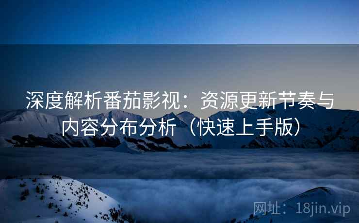 深度解析番茄影视：资源更新节奏与内容分布分析（快速上手版）