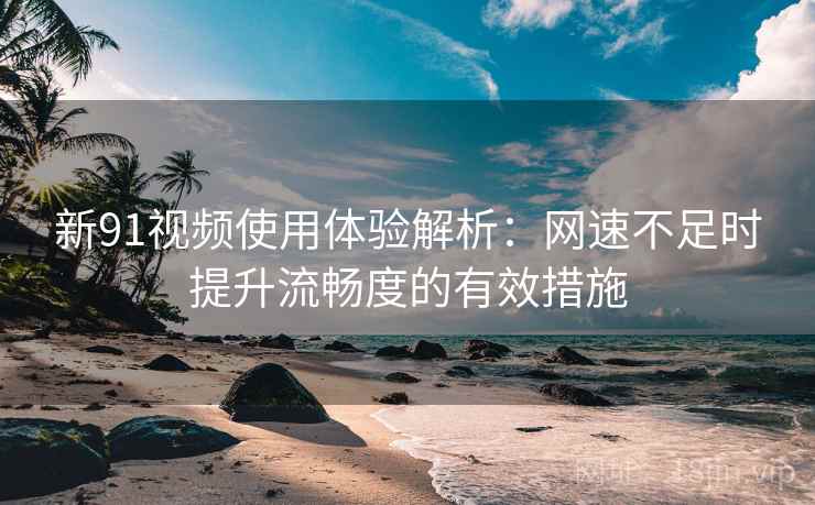 新91视频使用体验解析：网速不足时提升流畅度的有效措施