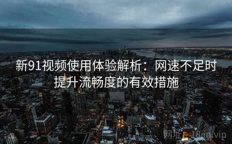 新91视频使用体验解析：网速不足时提升流畅度的有效措施