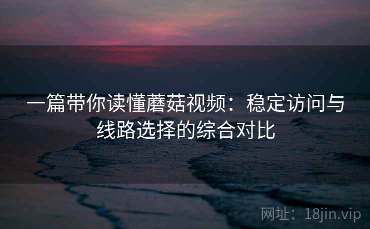 一篇带你读懂蘑菇视频：稳定访问与线路选择的综合对比