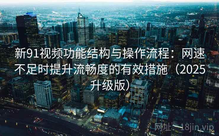 新91视频功能结构与操作流程：网速不足时提升流畅度的有效措施（2025升级版）