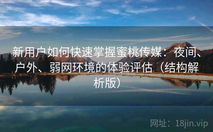 新用户如何快速掌握蜜桃传媒:夜间、户外、弱网环境的体验评估(结构解析版) 新用户如何快速掌握蜜桃传媒:夜间、户外、弱网环境的体验评估(结构解析版)