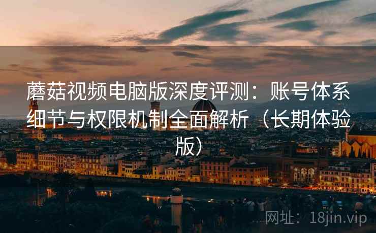 蘑菇视频电脑版深度评测：账号体系细节与权限机制全面解析（长期体验版）