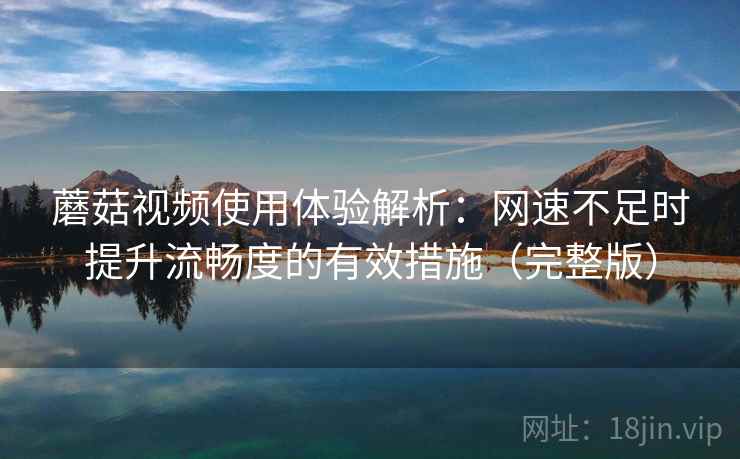 蘑菇视频使用体验解析：网速不足时提升流畅度的有效措施（完整版）