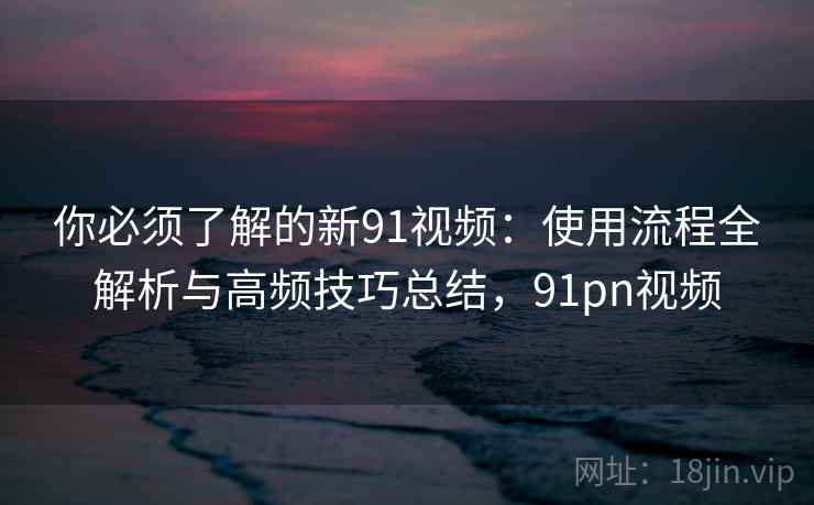 你必须了解的新91视频：使用流程全解析与高频技巧总结，91pn视频